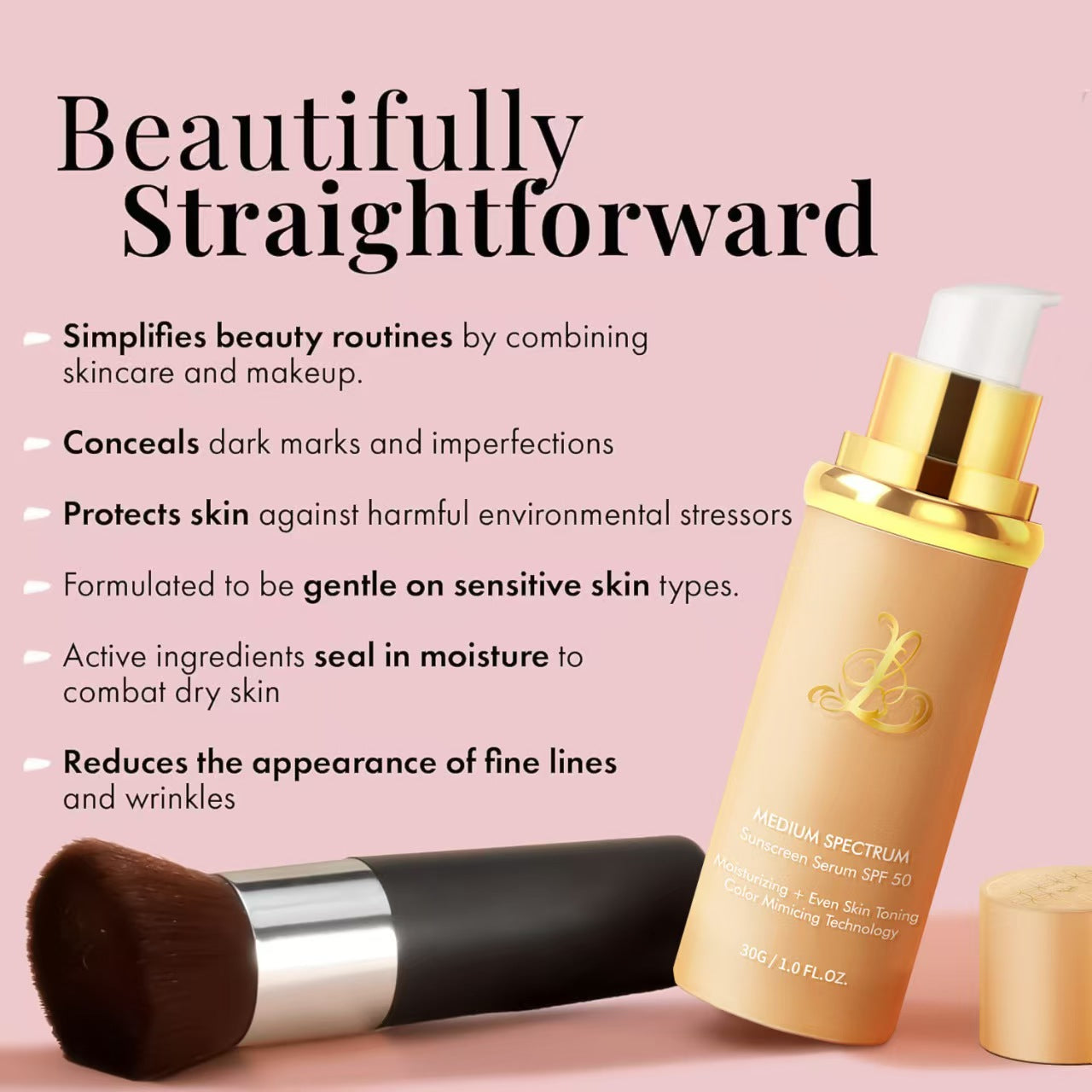 Magic Skin Tint | Color-Adapting Foundation SPF 50 Buildable Coverage, Natural Glow For All Skin Tones • Hydrating • Streak-Free