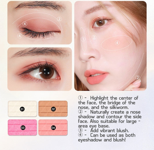 The Do-It-All Palette:Get Highlight, Contour, Eyeshadow & Blush Done. Achieve that sculpted, glam look.